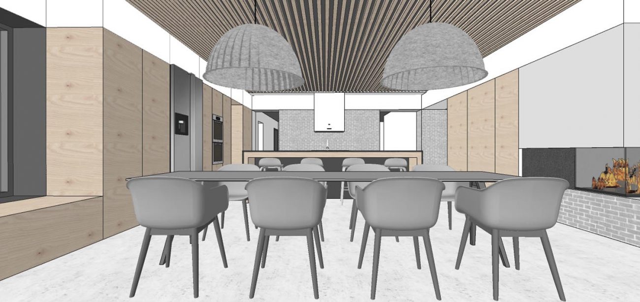 jadalnia kuchnia - projekt architektoniczny - architekt