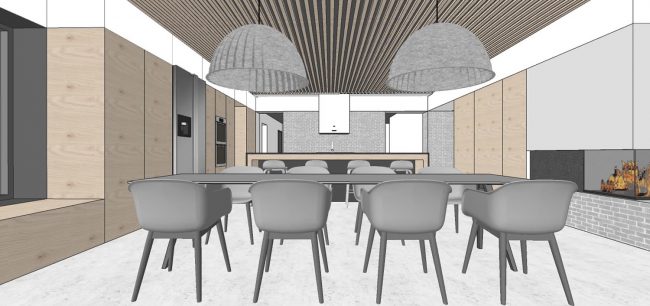 jadalnia kuchnia - projekt architektoniczny - architekt