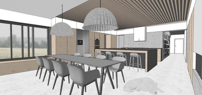 jadalnia kuchnia - projekt architektoniczny - architekt