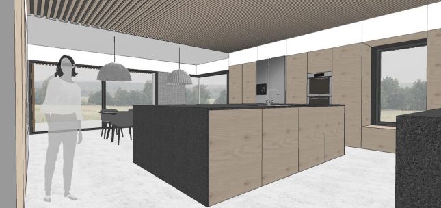 jadalnia kuchnia - projekt architektoniczny - architekt