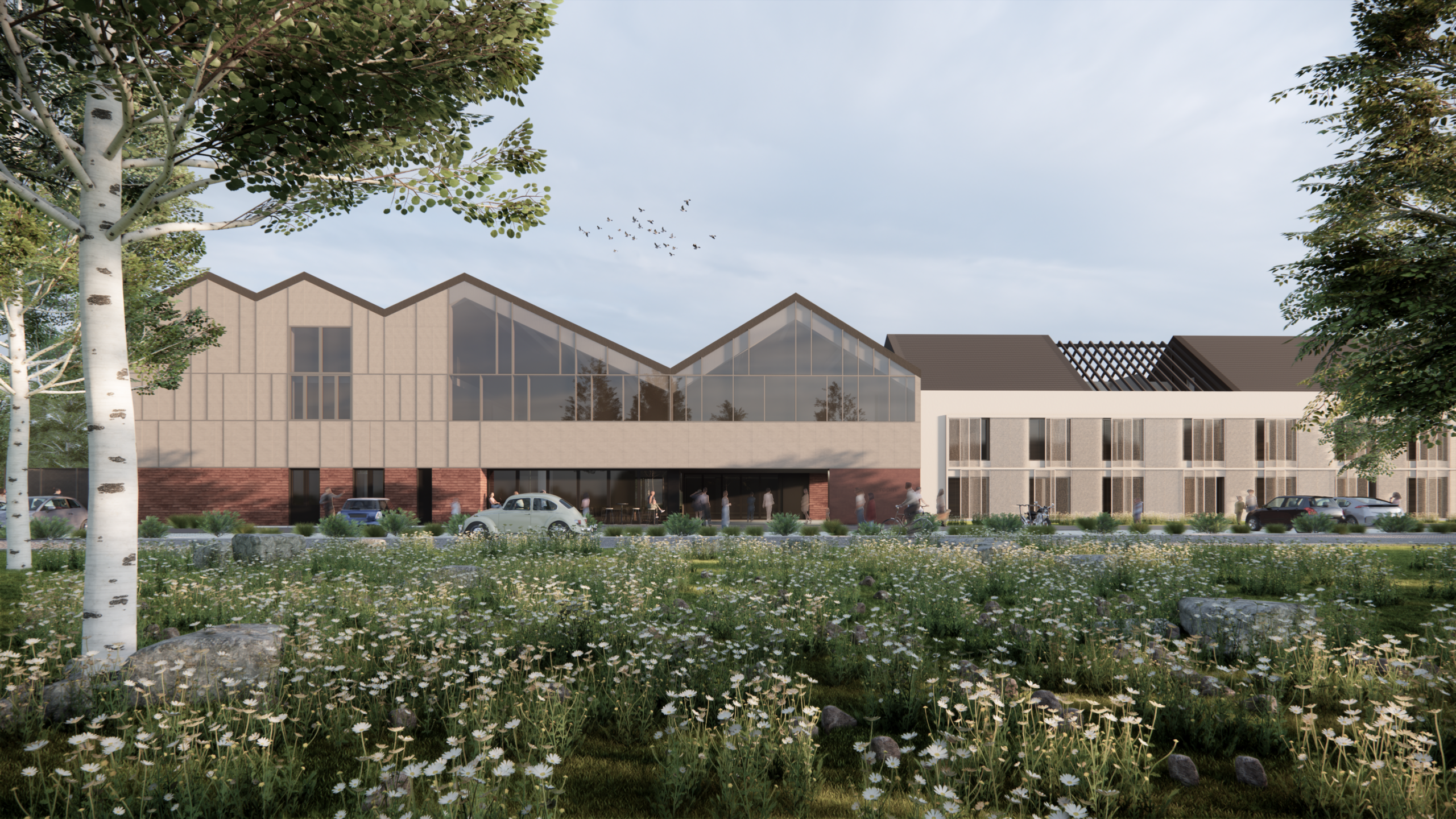 Elewacja frontowa hotelu Masz Room zaprojektowanego przez studio ASM Architekt.