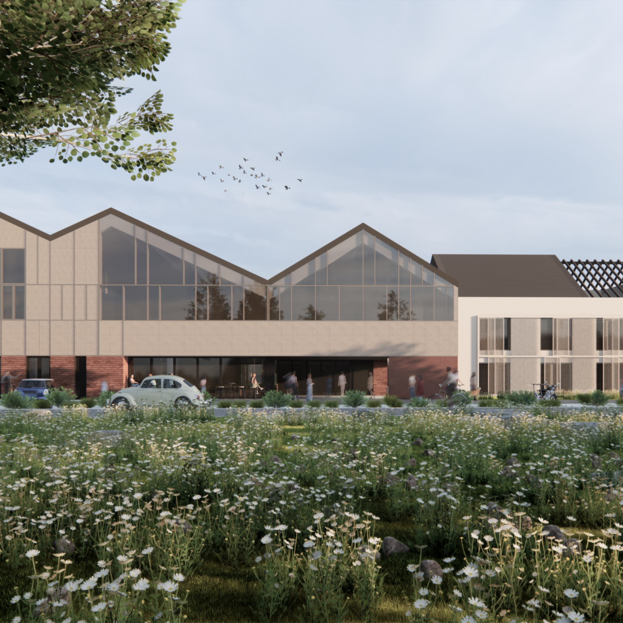 Elewacja frontowa hotelu Masz Room zaprojektowanego przez studio ASM Architekt.